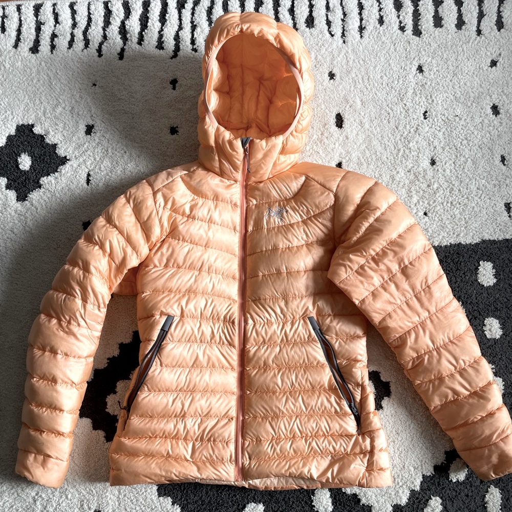 Like new elixir Womens cerium LT hooded arctyrex down puffer medium